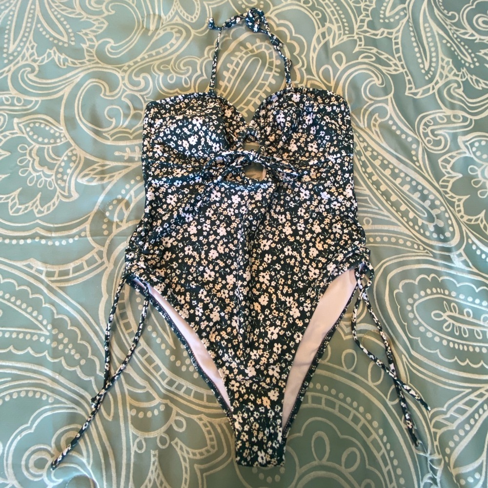 SHEIN Floral One Piece Bathing Suit- Large